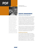 SAP Solution Brief SAP® Dispute Management