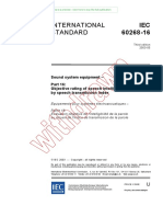 International Standard: Sound System Equipment - Objective Rating of Speech Intelligibility by Speech Transmission Index