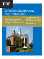 Geothermal Heating and Cooling Fundamentals Geothermal Heating and Cooling Fundamentals ASHRAE - Philadelphia Chapter