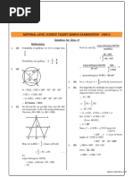 NSTSE Class 9 Solutions 2015