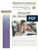 Boletin Informativo #16, Ministerio de Educación, El Salvador, 1997