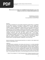 O Acolhimento Humanizado Na Sala de Observação de Uma Unidade Pré-Hospitalar