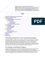 Marketing Management Versus Marketing Strategy: Competitive Advantage Marketing Market-Oriented