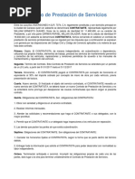 Contrato de Prestacion Servicios Mecanicos