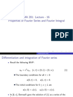 MA 201: Lecture - 16 Properties of Fourier Series and Fourier Integral