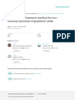 An Improved Hummers Method For Eco-Friendly Synthesis of Graphene Oxide