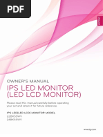 Ips Led Monitor (Led LCD Monitor) : Owner'S Manual