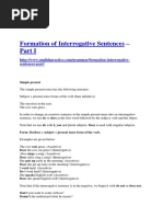 Formation of Interrogative Sentences