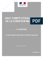 11e Rapport Du HCECM - La Fonction Militaire Dans La Société Française