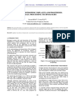 Aspects of Orthopedic Implants and Prostheses Materials. Processing Technologies.