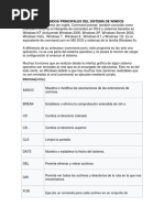 Comandos Principales Del Sistema de Windos