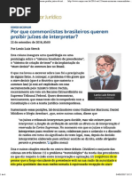 1 - ConJur - Por Que Commonlistas Brasileiros Querem Proibir Juízes de Interpretar