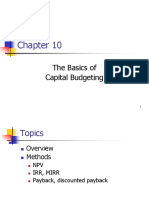 The Basics of Capital Budgeting