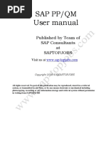 Sap PP/QM User Manual: Published by Team of SAP Consultants at Saptopjobs