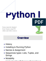 Python I: Some Material Adapted From Upenn Cmpe391 Slides and Other Sources