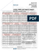 Canadian Steel Pipe List Price Sheet: EFFECTIVE: September 12, 2017