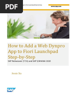 How To Add A Web Dynpro App To Fiori Launchpad Step-By-Step