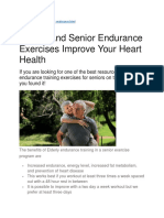 Elderly and Senior Endurance Exercises Improve Your Heart Health