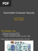 Automobile Computer Security: Kyle Gehrman Adam Hodges