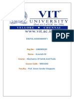 Digital Assignment I: Reg No: - Name: - Course: - Course Code: - Faculty