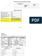 Baseline Risk Assessment and Risk Matrix (An Example)