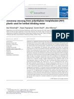 Antimony Leaching From Polyethylene Terephthalate (PET) Plastic Used For Bottled Drinking Water