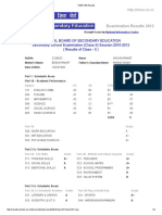 Central Board of Secondary Education Secondary School Examination (Class-X) Session 2010-2012 (Results of Class - X)