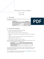 EE106b Project Overview and Rubric: 1 Due Dates