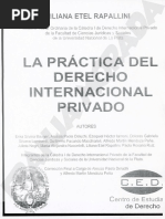 La Practica Del Derecho Internacional Priv. Rapallini PDF