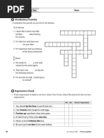 Vocabulary Practice: Unit Unexpected Free Time Name