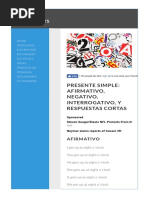 Language Worksheets: Presente Simple: Afirmativo, Negativo, Interrogativo, Y Respuestas Cortas