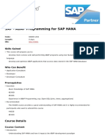 Abap Programming For Sap Hana