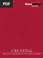 Carnegie Mellon University Brochure - Creating The Next Generation of World Leadres