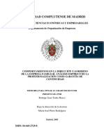 Comportamientos en La Dirección y Gobierno de La Empresa Familiar Análisis Empírico de La Profesionalización Como Garantía de Continuidad PDF