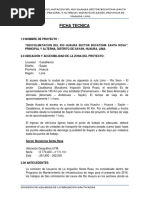 Ficha Tecnica Descolmatacion Del Rio Huaura