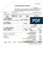 Analisis de Precio Unitario