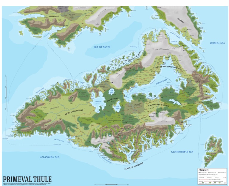 Primeval Thule Continent Map