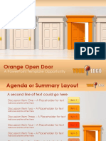 Orange Open Door: A Powerpoint Template Opportunity