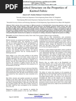 Effect of Knitted Structure On The Properties of Knitted Fabric