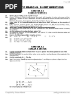 Scientific Reasons / Short Questions: Chapter # 1 Scope of Physics