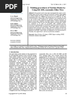 Welding Procedures of Turbine Blades by Using ER 309L Austenitic Filler Wire