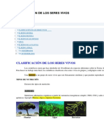 Clasificación de Los Seres Vivos