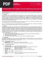 Tensartech Tr2 System Earth Retaining Structures: Ms/Tr2 - 1 Issue Dated 28 February 2014