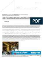 Proper Sizing of Steam Header Drains Prevents Water Induction
