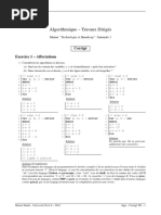 Algorithme Correction Exercices