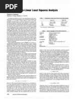 The Use of Non-Linear Least Squares Analysis