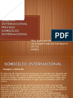 DERECHO INTERNACIONAL PRIVADO Domicilio Internacional