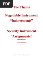 The Chains Negotiable Instrument "Indorsements": Public Records