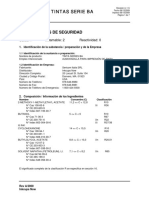 Hoja de Datos de Seguridad Tinta