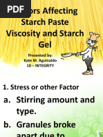 Factors Affecting Starch Paste